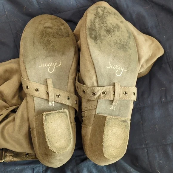 Women's Light Grey Sway'd Suede WCS Dance Boots Size EU 41/US 10 - Picture 3 of 6